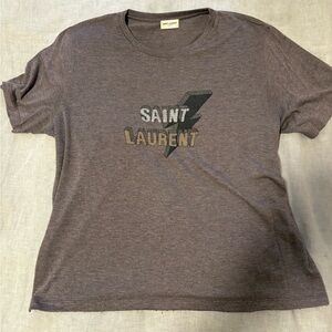 Saint Laurent lightening bolt logo t-shirt